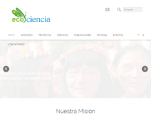 Tablet Screenshot of ecociencia.org